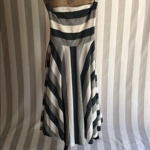 American Eagle striped strapless dress